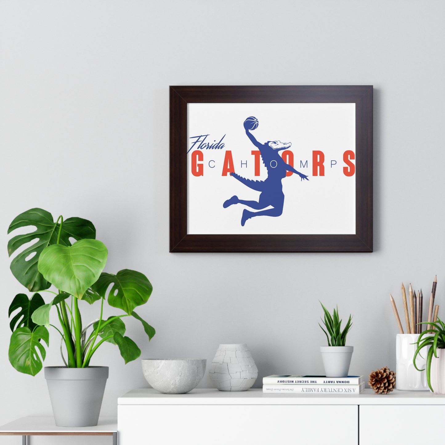 ChompMan Basketball (V1) Framed Horizontal Poster