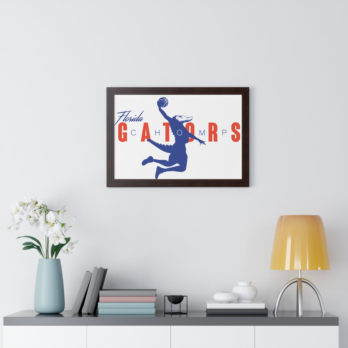 ChompMan Basketball (V1) Framed Horizontal Poster