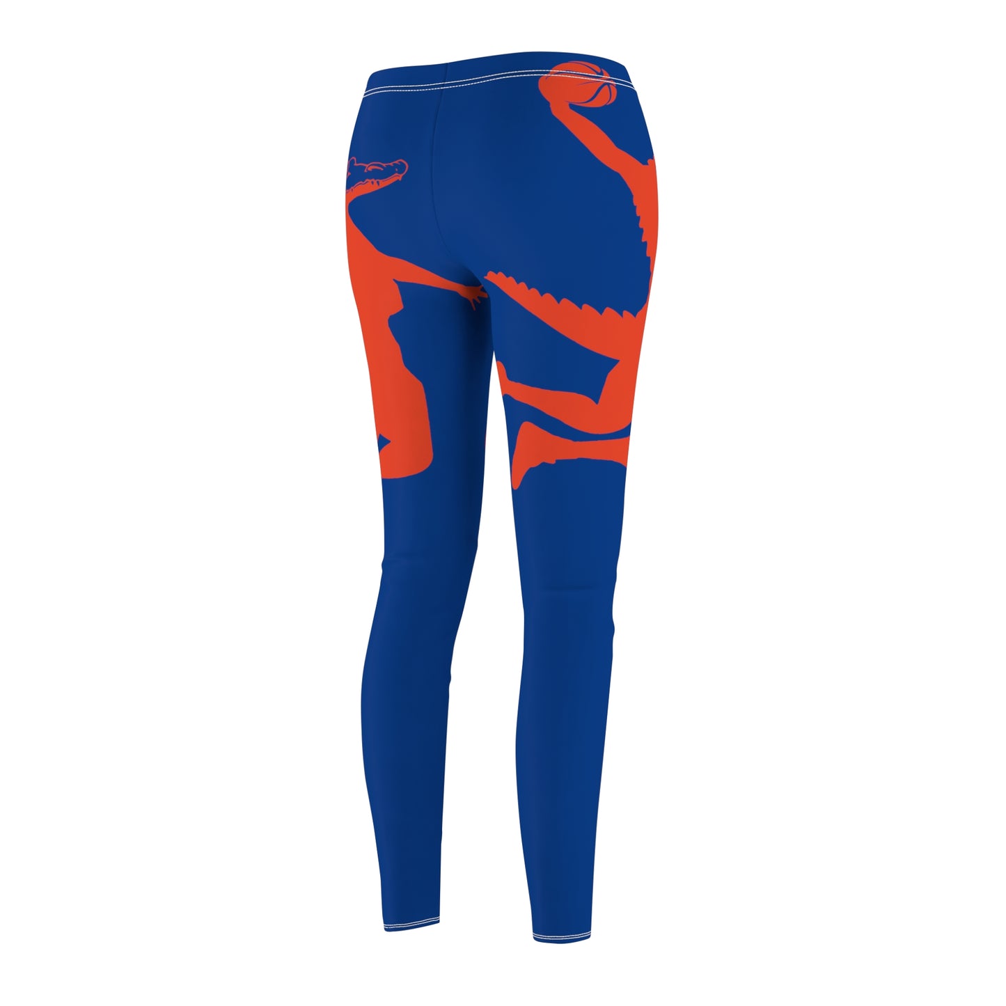 ChompMan Basketball (V6 / Blue) Women's Cut & Sew Casual Leggings (AOP)